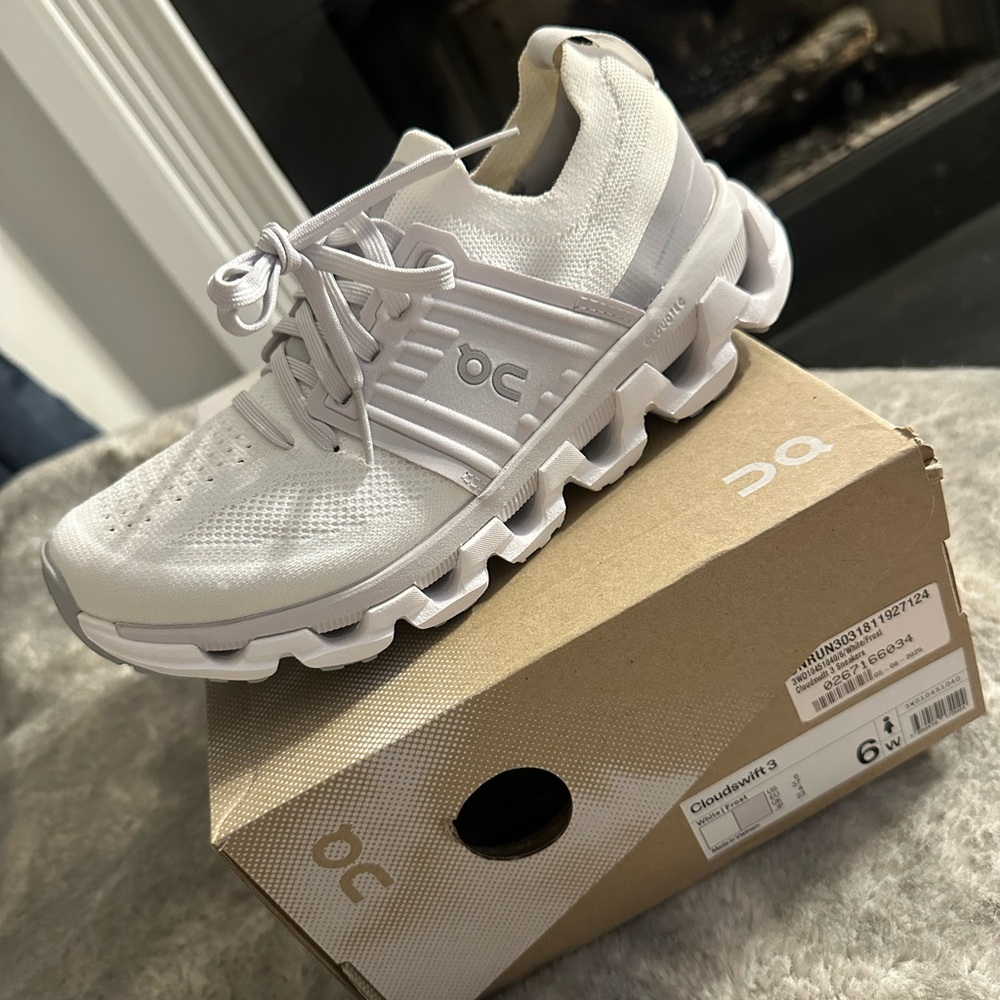 On Women's Cloudswift White Athletic Shoes
